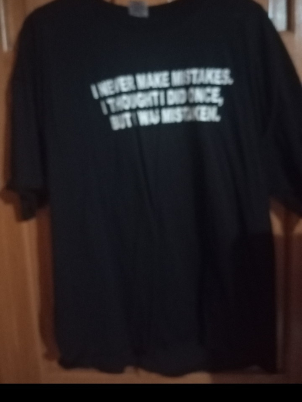 Gildan Black Short-Sleeve Tee with White Text Graphic
